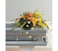 Tropical Remembrance Casket Spray 