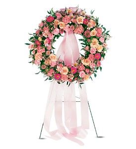 Respectful Pink Wreath