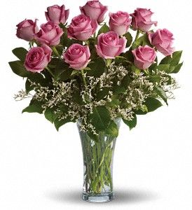 Dozen Long Stemmed Pink Roses