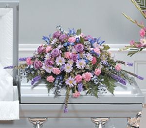 Lavender Garden Casket Spray 