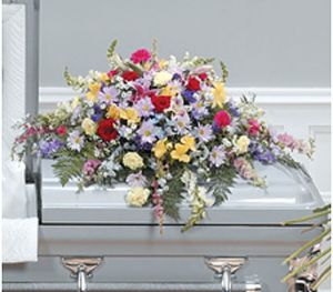 Bright Tribute Casket Spray