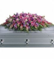 Lavender Tribute Casket Spray