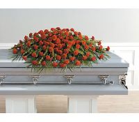 Red Carnation Full Casket Spray 