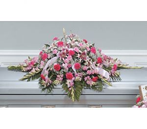 Pretty in Pink Casket Spray 