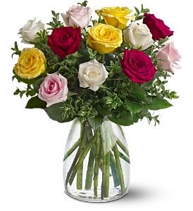 Dozen Long Stemmed Mixed Roses