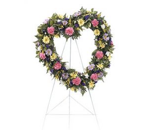 Heart Wreath Standing Spray