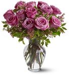 A Dozen Lavender Roses