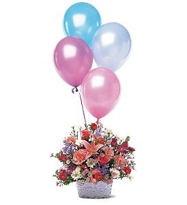 Birthday Balloon Basket