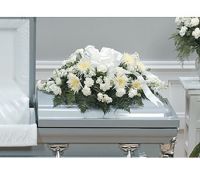 Simply White Casket Spray