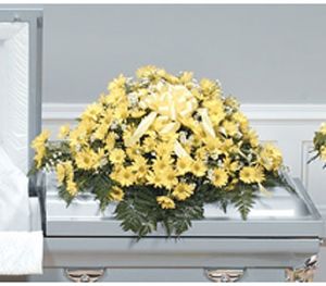 Yellow Daisy Casket Spray 